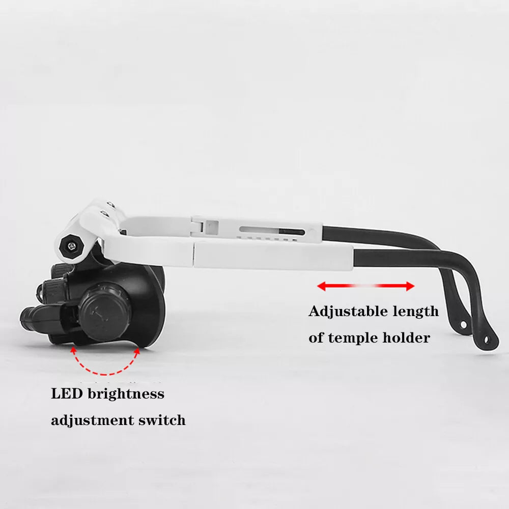 Led Glasses Magnifier 8X 15X 23X