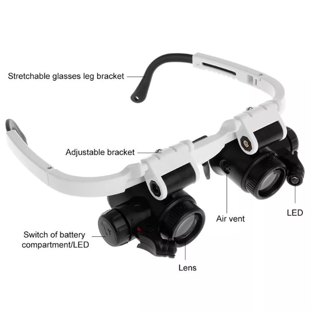 Led Glasses Magnifier 8X 15X 23X