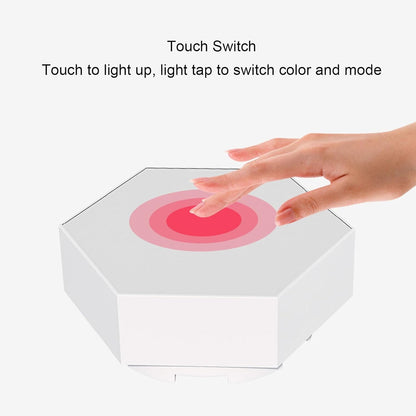 Hexagon Shaped RGB Tap Touch LED Lights (Pack 3) 8142332362952-al
