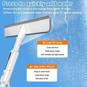 High Rise Window Cleaning Glass Cleaner Brush For Washing Window Squeegee Microfiber Extendable Window Scrubber Cleaning