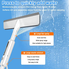 High Rise Window Cleaning Glass Cleaner Brush For Washing Window Squeegee Microfiber Extendable Window Scrubber Cleaning