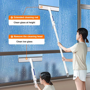 High Rise Window Cleaning Glass Cleaner Brush For Washing Window Squeegee Microfiber Extendable Window Scrubber Cleaning