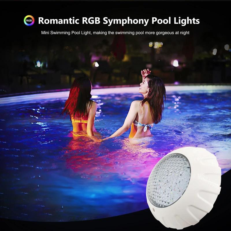 High-Power Led Pool Lights Remote Rgb Color Changing - Waterproof Underwater Lights