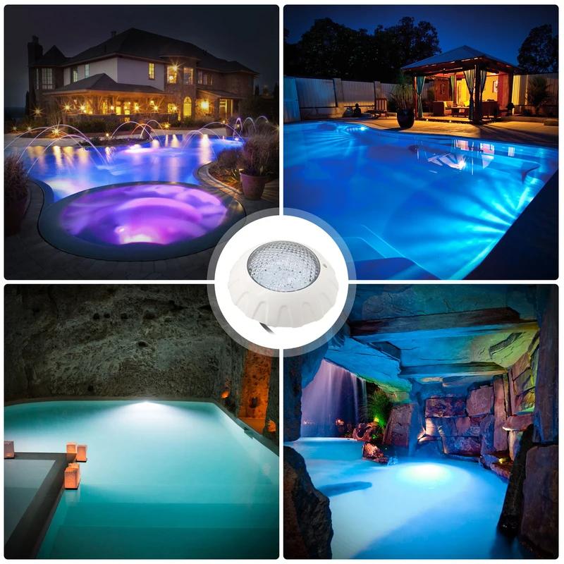 High-Power Led Pool Lights Remote Rgb Color Changing - Waterproof Underwater Lights