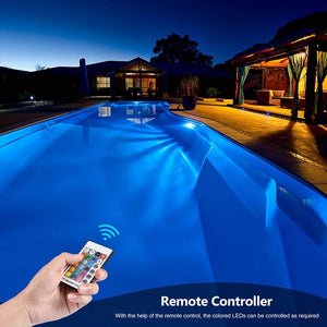 High-Power Led Pool Lights Remote Rgb Color Changing - Waterproof Underwater Lights