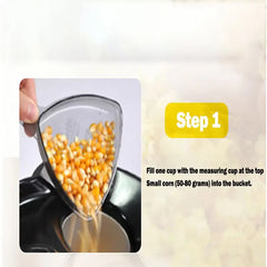 Hot Air Popcorn Popper 1200W, 95% Popping Rate, 3-Minute Fast Maker–No Oil Healthy Snack For Kids And Adults
