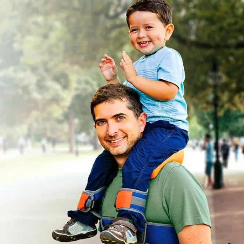 Kids Shoulder Carrier Saddle With Ankle Straps For Travel 2-5 Years Old