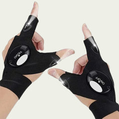Waterproof Led Fingerless Gloves For Work, Cycling, And Camping
