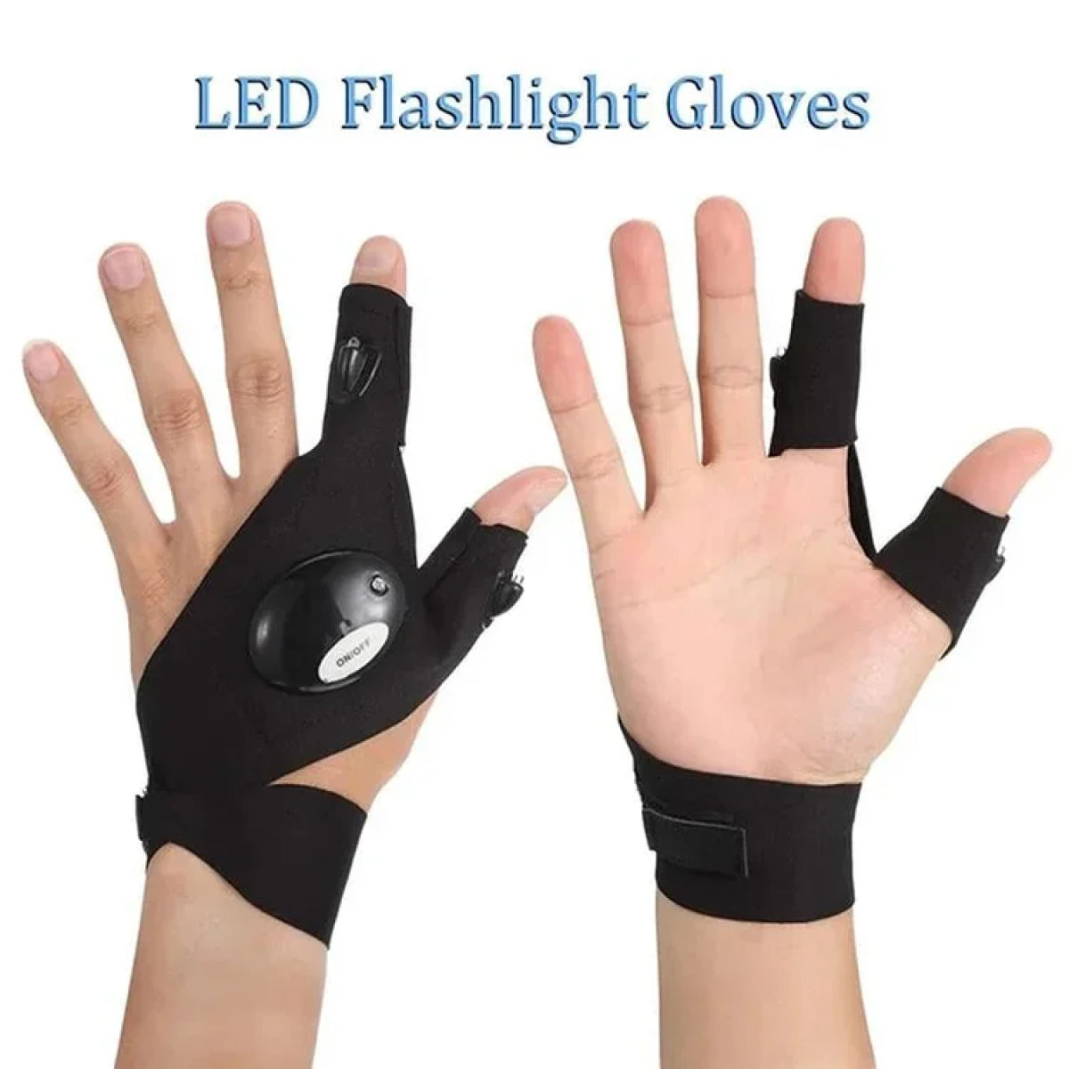 Waterproof Led Fingerless Gloves For Work, Cycling, And Camping