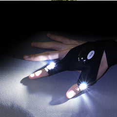Waterproof Led Fingerless Gloves For Work, Cycling, And Camping