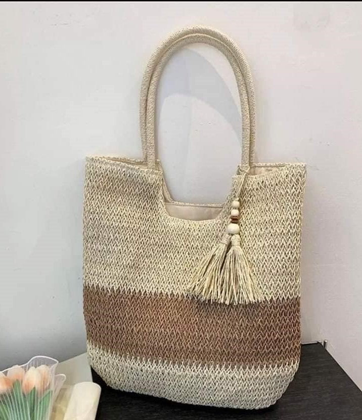 Large Handwoven Straw Bag For Women