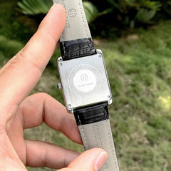 Luxury Men's Square Calendar Quartz Watch Waterproof 34mm