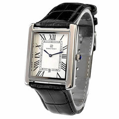 Luxury Men's Square Calendar Quartz Watch Waterproof 34mm