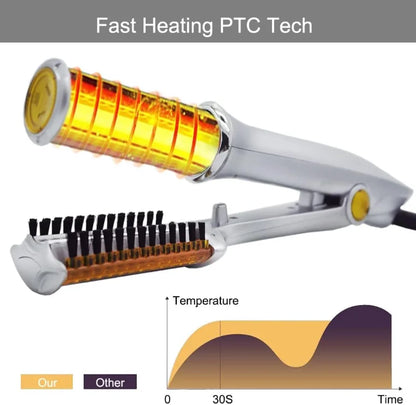 Max Rotating Hair Iron - 2 in 1 Hair Curler and Straightener 251358