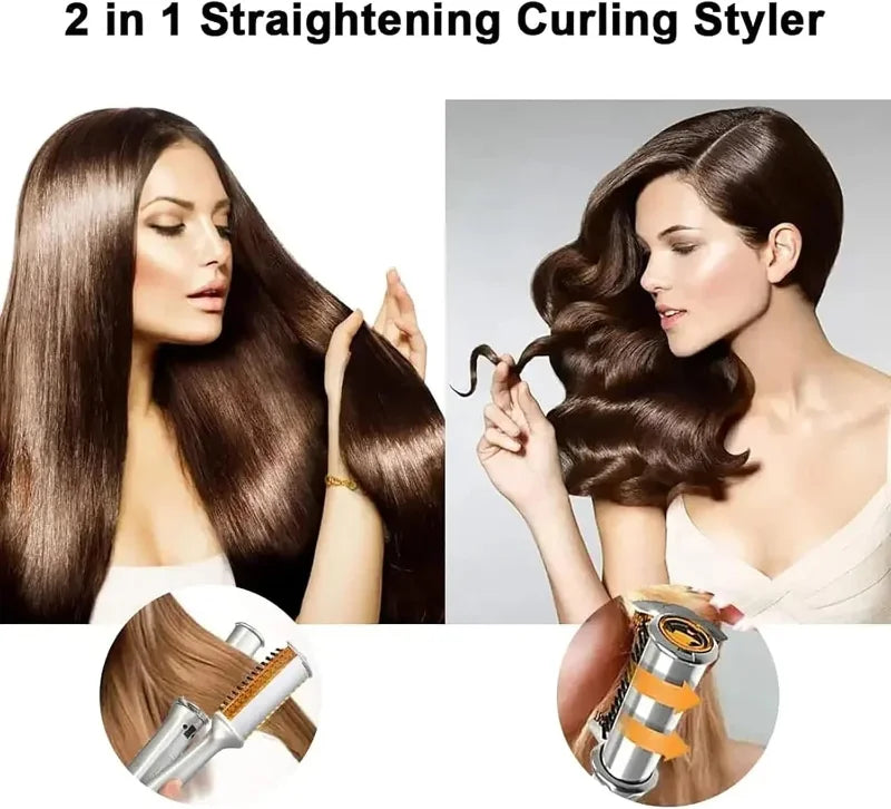 Max Rotating Hair Iron - 2 in 1 Hair Curler and Straightener 251358