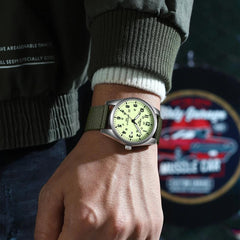 Military Nylon Band Luminous Quartz Sports Watch 40mm