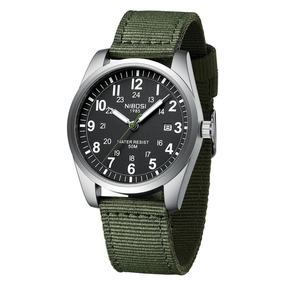 Military Nylon Band Luminous Quartz Sports Watch 40mm