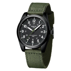 Military Nylon Band Luminous Quartz Sports Watch 40mm