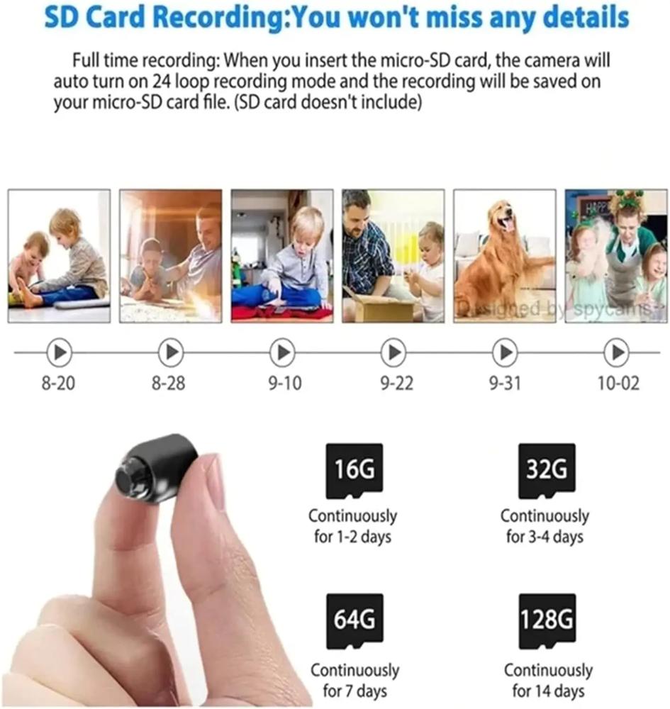 Mini Wifi Camera 1080P - Wireless Security Camera Ideal For Baby Monitoring & Ip Cam