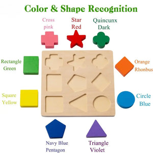 Montessori Shape Puzzle – Engaging Wooden Educational Toy For Toddlers