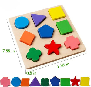 Montessori Shape Puzzle – Engaging Wooden Educational Toy For Toddlers