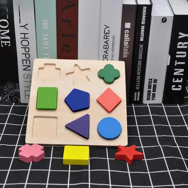 Montessori Shape Puzzle – Engaging Wooden Educational Toy For Toddlers