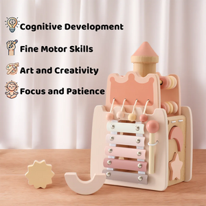 Multifunctional Wooden Toy Castle