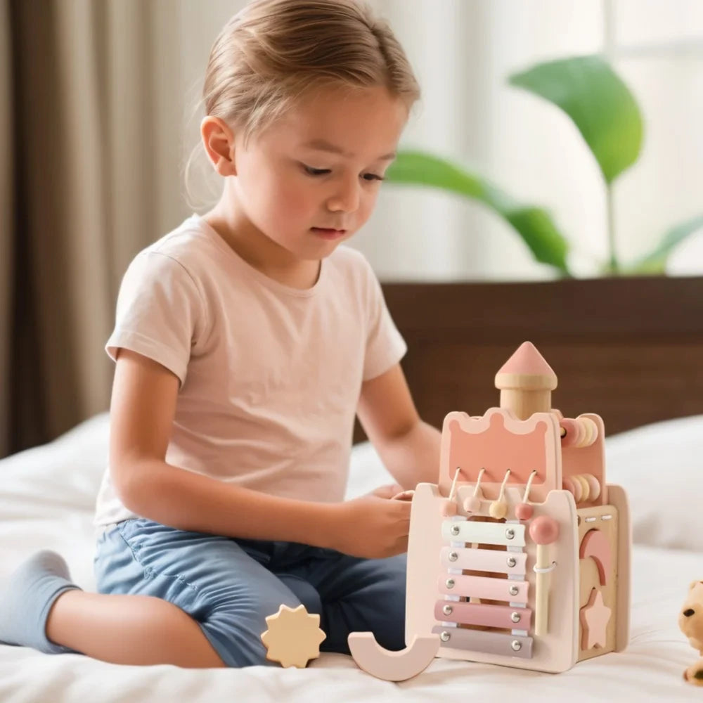 Multifunctional Wooden Toy Castle