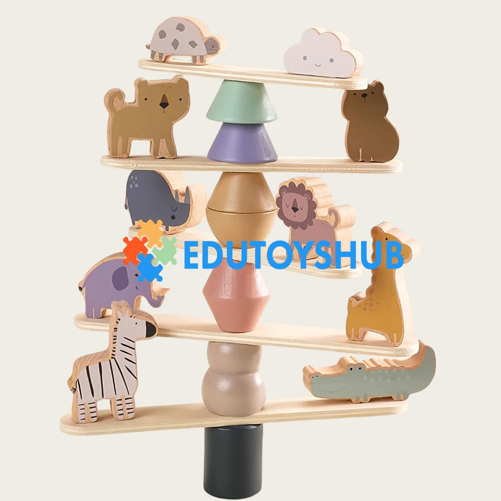 Wooden Animal Play Set For Kids