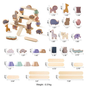 Wooden Animal Play Set For Kids