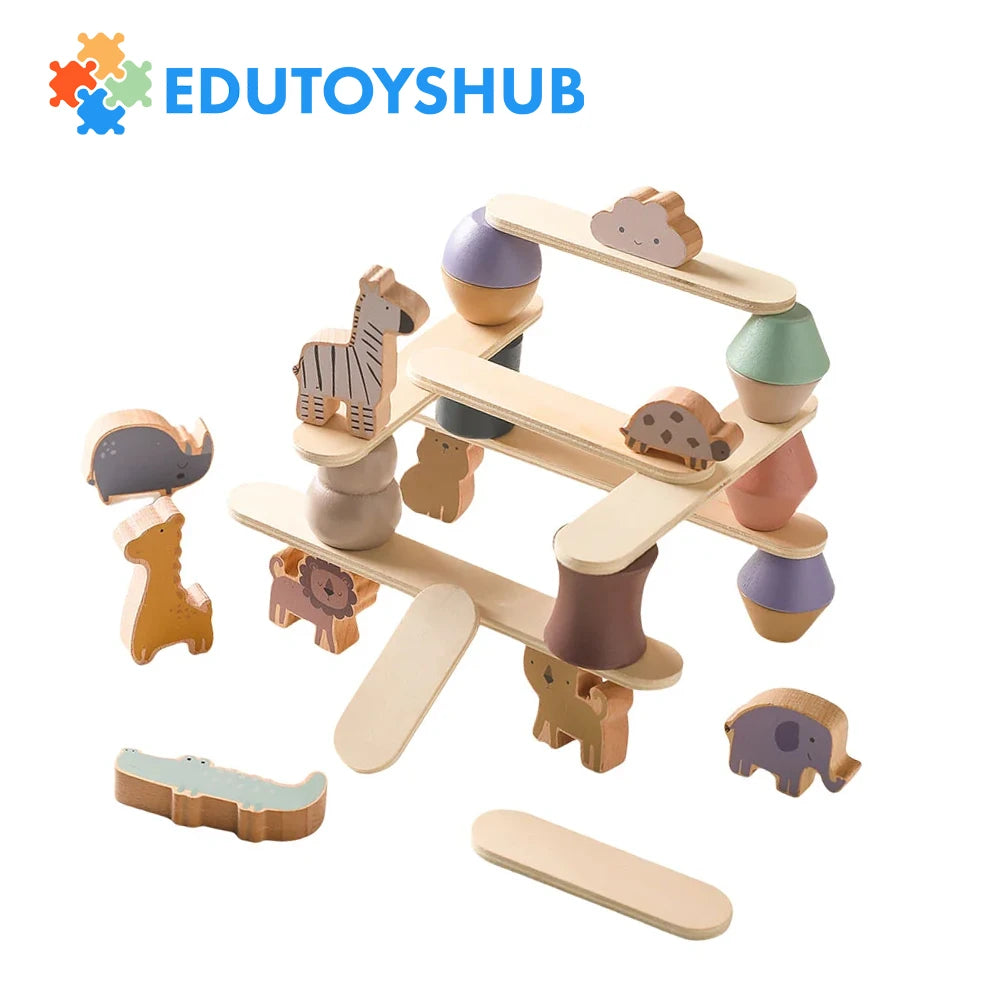 Wooden Animal Play Set For Kids