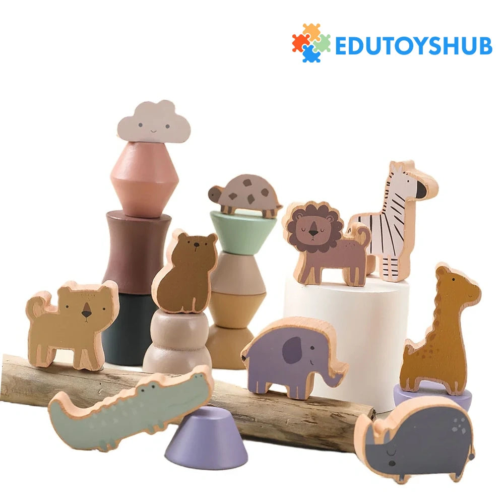 Wooden Animal Play Set For Kids