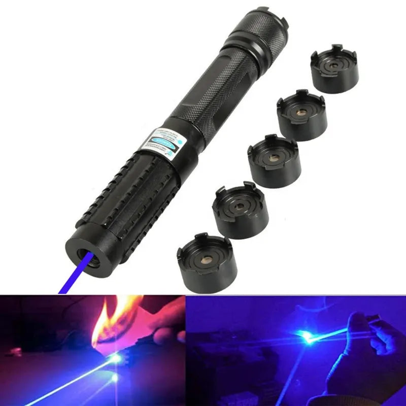 Most Powerful 445Nm High Power Blue Laser Pointer Flashlight Wicked Lazer Torch 250726