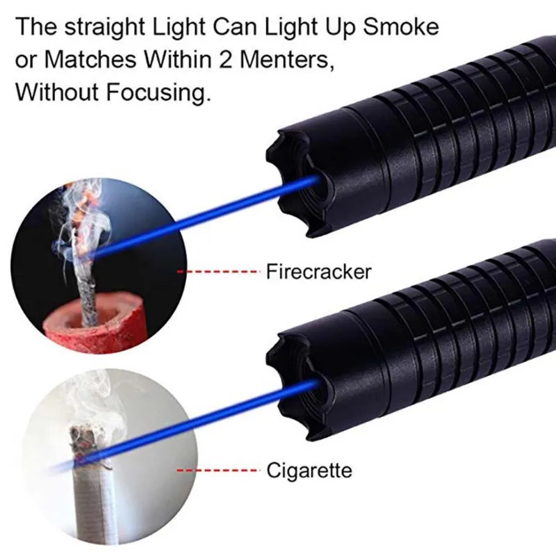 Most Powerful 445Nm High Power Blue Laser Pointer Flashlight Wicked Lazer Torch 250726
