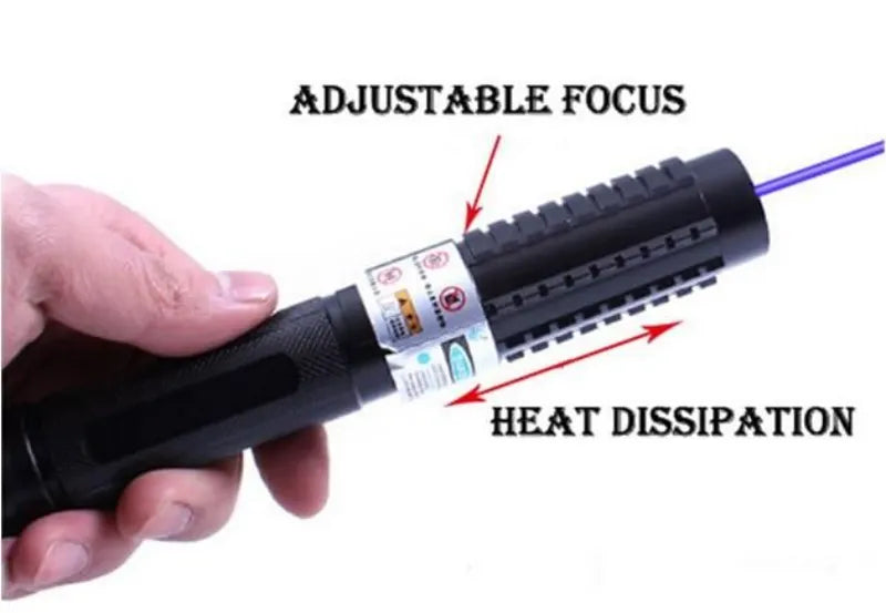 Most Powerful 445Nm High Power Blue Laser Pointer Flashlight Wicked Lazer Torch 250726