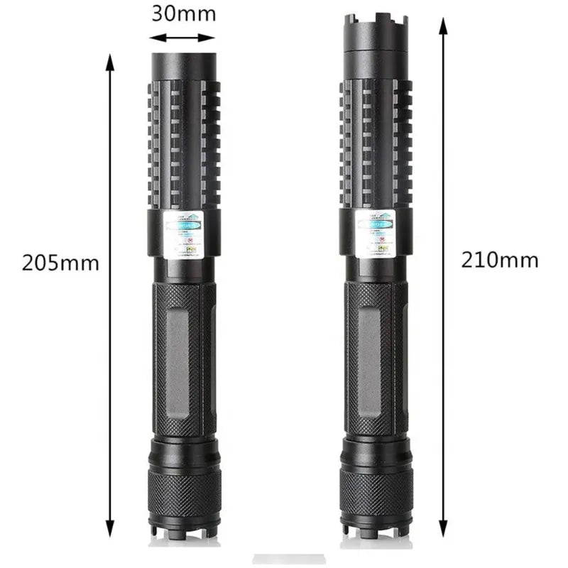 Most Powerful 445Nm High Power Blue Laser Pointer Flashlight Wicked Lazer Torch 250726