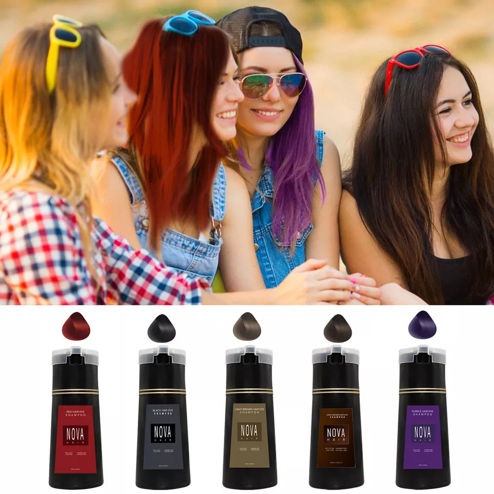 5-Color Long-Lasting Hair Dye Shampoo 3-In-1