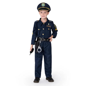 Police Officer Costume For Kids With Accessories, Kids Halloween Costumes