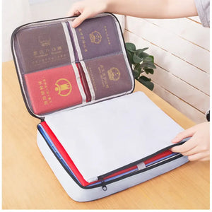 Portable Multi-Layer Certificate Storage Box For Documents And Passports