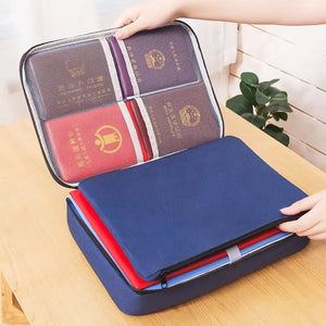 Portable Multi-Layer Certificate Storage Box For Documents And Passports