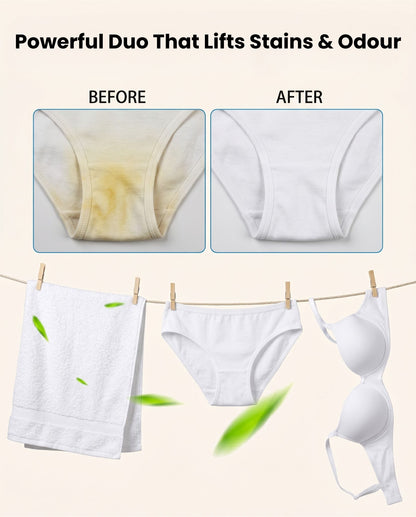 Combo Antibacterial Deodorising Laundry Sheets + Enzyme Underwear Stain Remover