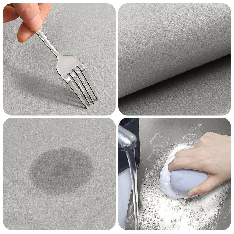 Non-Slip Super Absorbent Kitchen Mat With Stain-Hiding