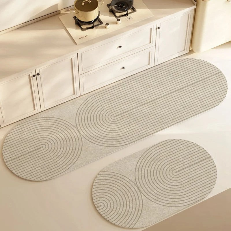 Non-Slip Super Absorbent Kitchen Mat With Stain-Hiding