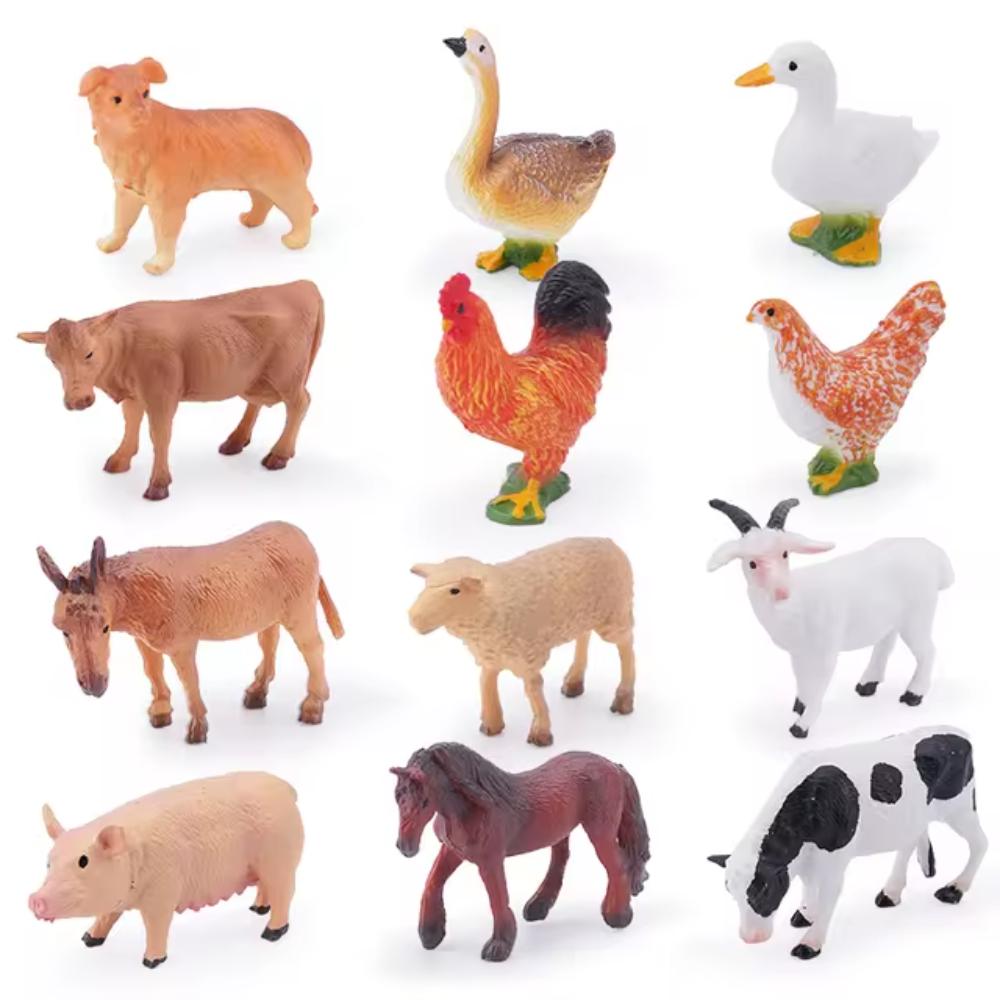 Realistic Safari Animal Figurines - Mini Farm & Woodland Models For Kids Party