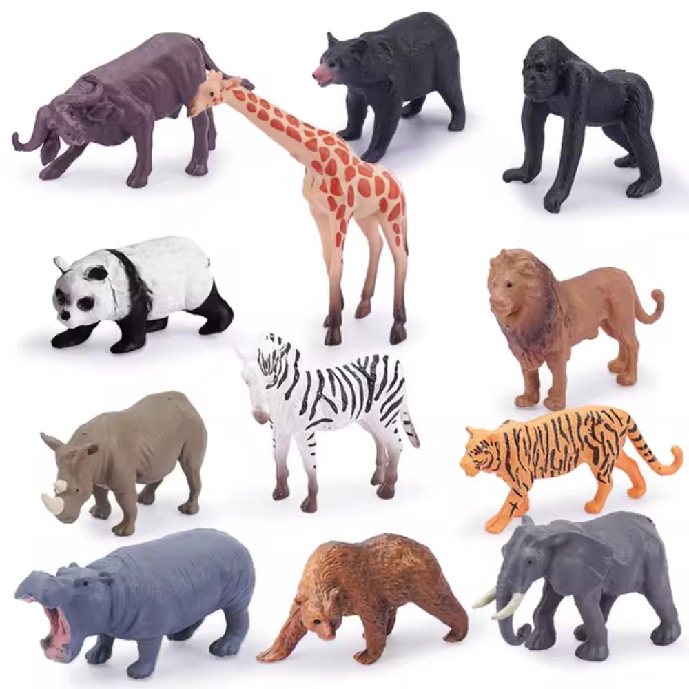 Realistic Safari Animal Figurines - Mini Farm & Woodland Models For Kids Party