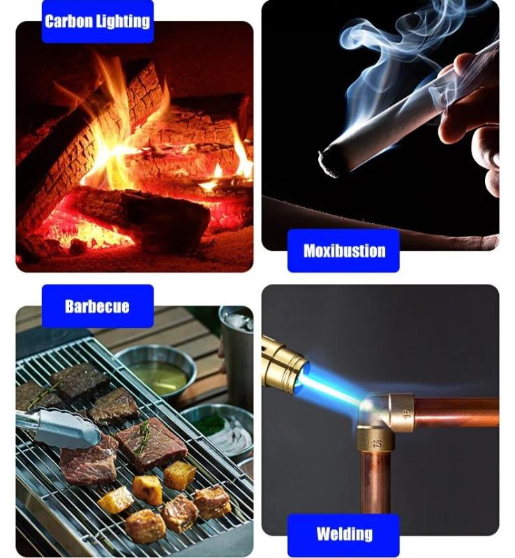 1300℃ Cooking Butane Torch Lighter for BBQ – Refillable and Windproof 221785