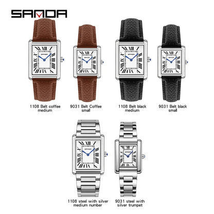 Valentines Gifts For Him Roman Numeral Quartz Leather Strap Watch