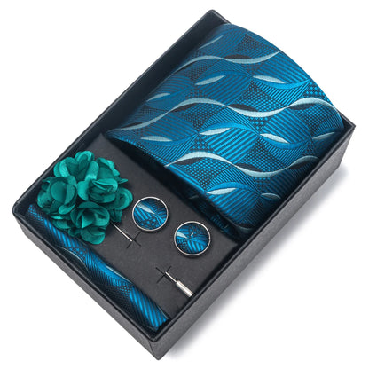 Valentines Gifts For Him Silk Necktie Set With Cufflinks