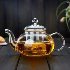Heat-Resistant Glass Teapot with Filter, 400ml-1000ml