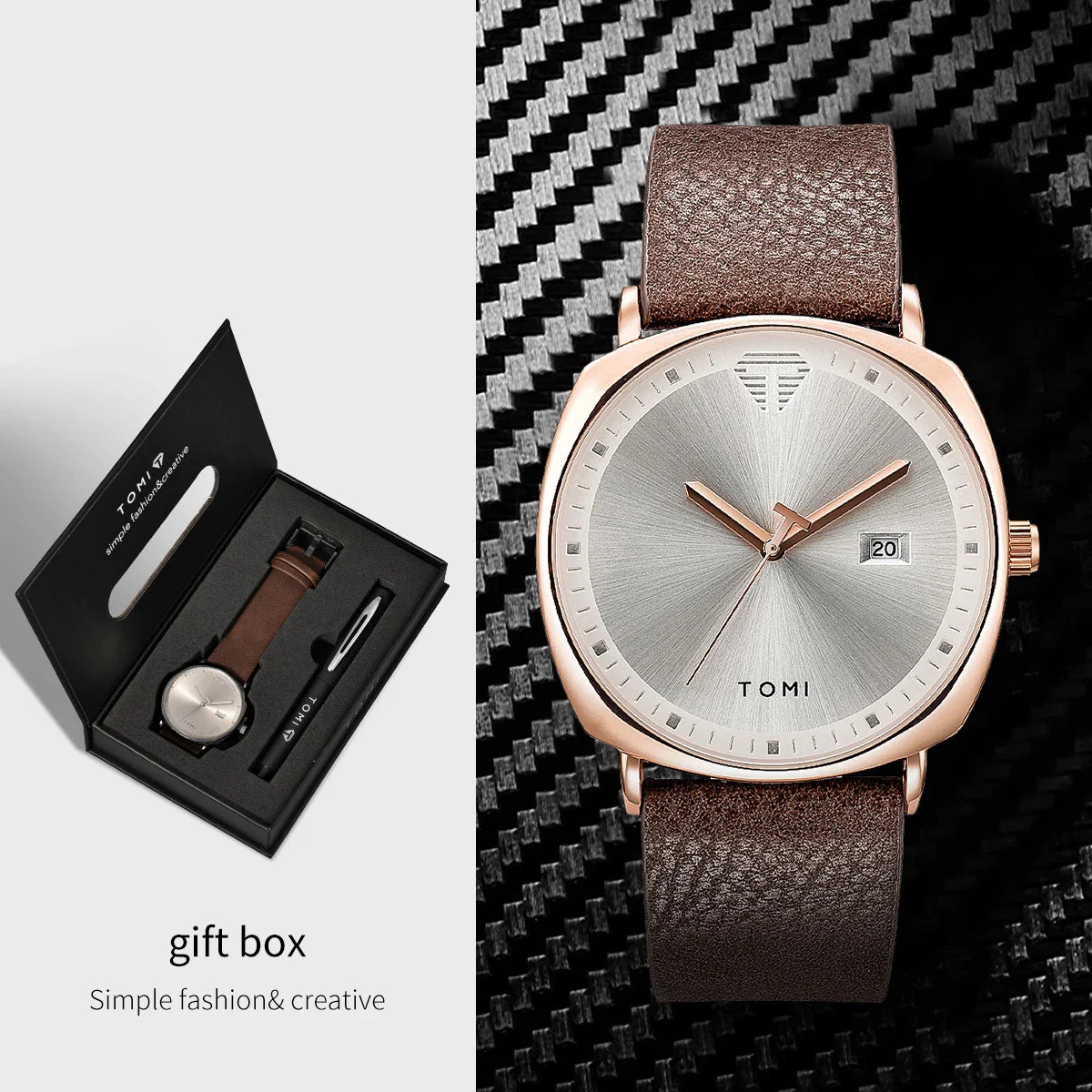 Luxury Men Quartz Watch And Pen Valentines Gifts For Him